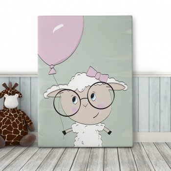 Canvastaulu Pink balloon [Sheep]
