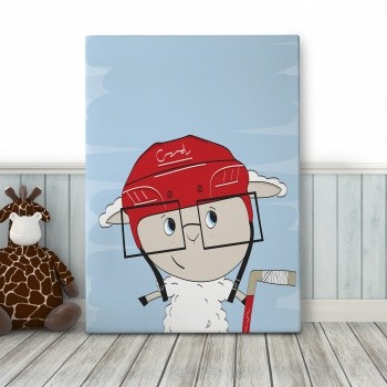 Canvastaulu Hockey player [Sheep]