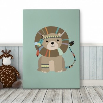 Canvastaulu Indian lion