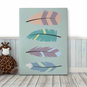 Canvastaulu Indian feathers