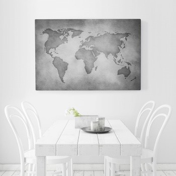 World map gray