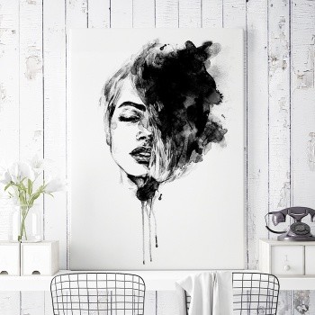 Canvastaulu Watercolor Face