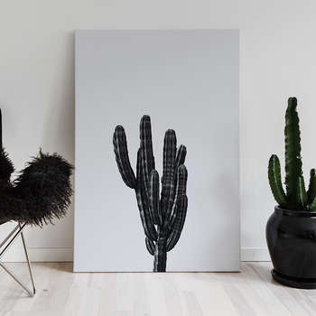 Canvastaulu Black cactus 2