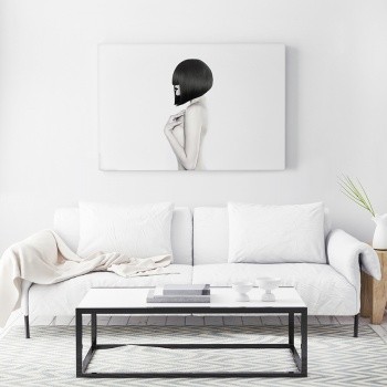 Canvastaulu Hairstyle [Black]